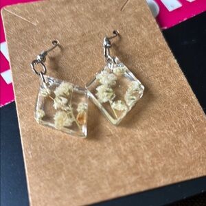 Elegant Floral Resin Earrings